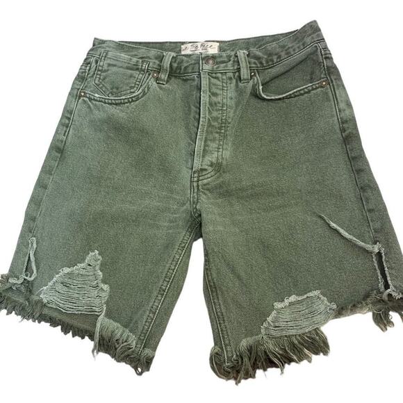 Free People x We The Free Sequoia Distressed Shorts SZ 25 - Picture 2 of 11